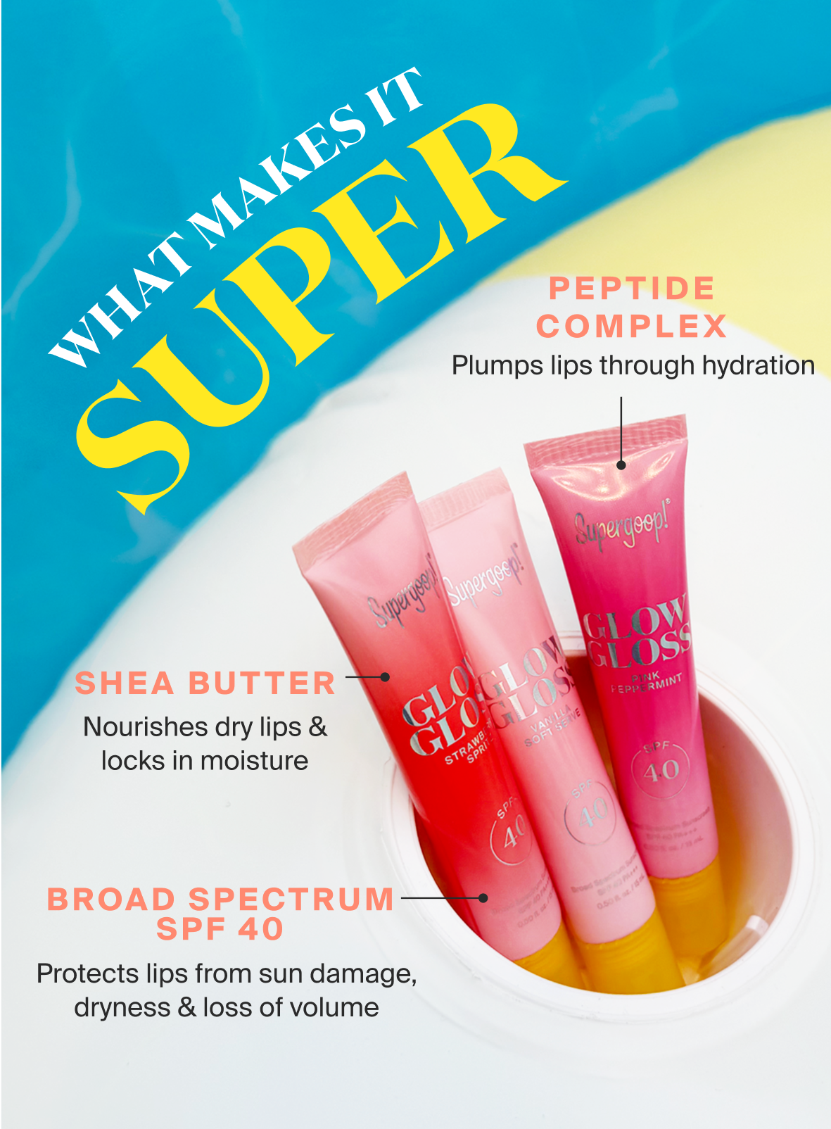 NEW! Glow Gloss SPF 40 Lip Balm Trio