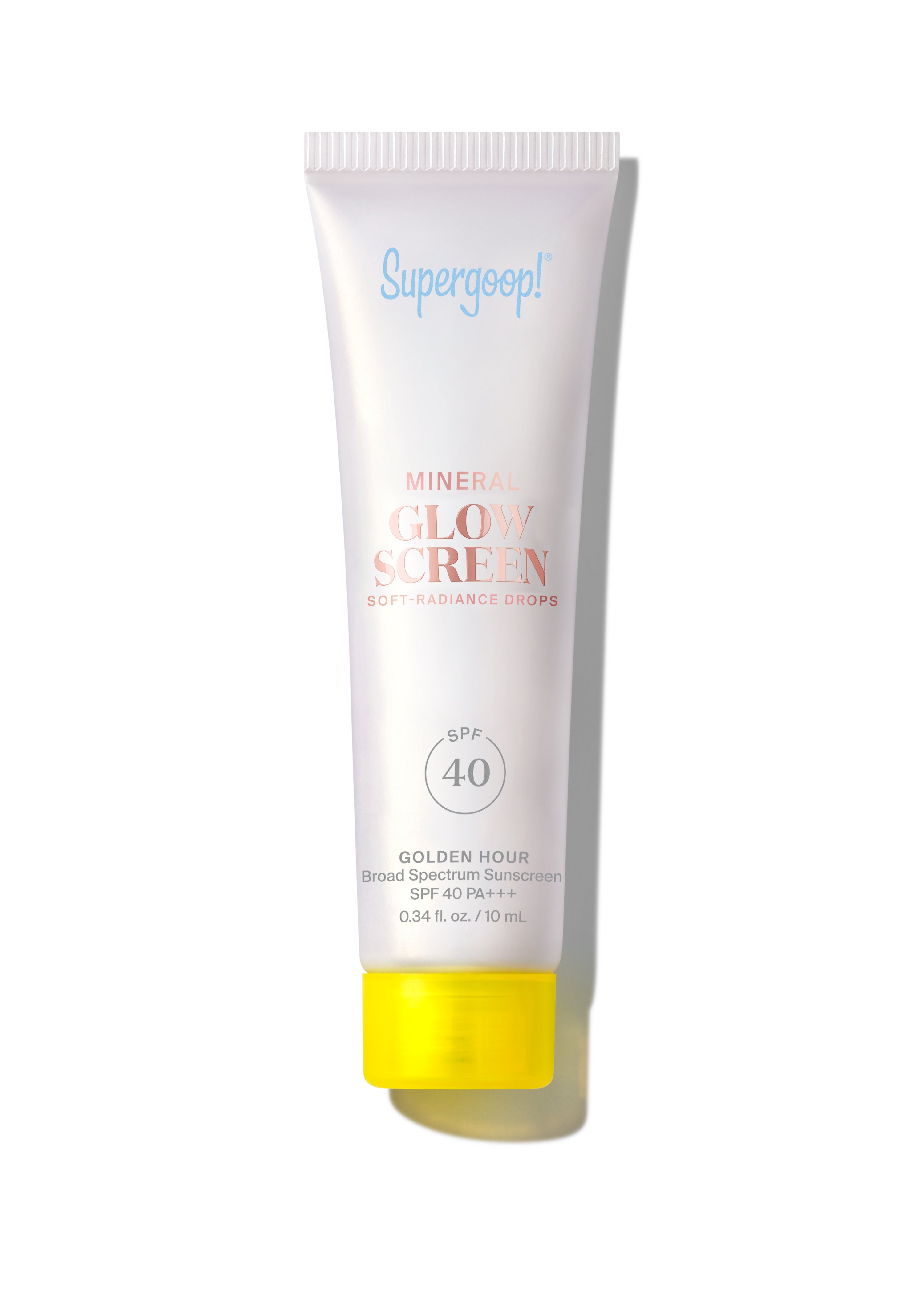 Mini Tube Glowscreen Drops Mineral SPF 40 Golden Hour 10ml